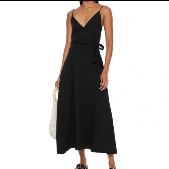 Seafolly Dresses Seafolly Midi Wrap Black Cotton Gauze Dress Poshmark